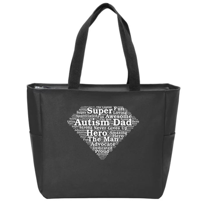 Autism Dad Superhero Fathers Day Zip Tote Bag