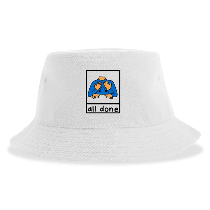 All Done Sign Language Sustainable Bucket Hat