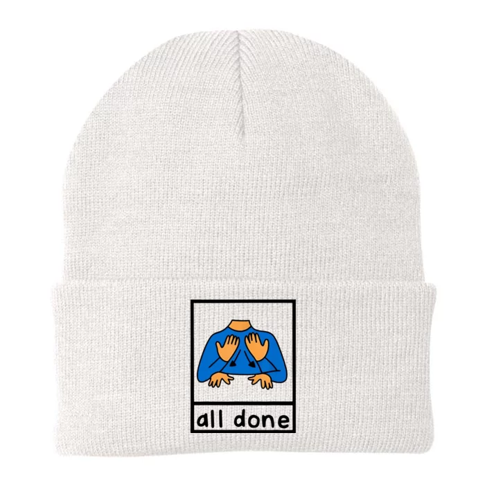 All Done Sign Language Knit Cap Winter Beanie