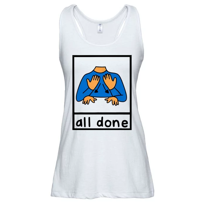 All Done Sign Language Ladies Essential Flowy Tank