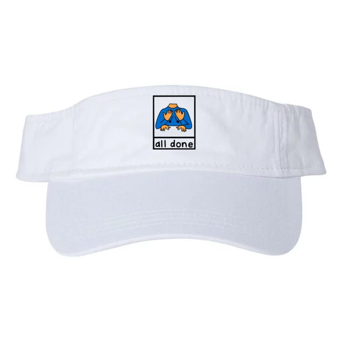 All Done Sign Language Valucap Bio-Washed Visor