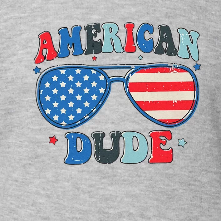 American Dude Sunglasses Freedom 4th Of July Toddler Sweatshirt