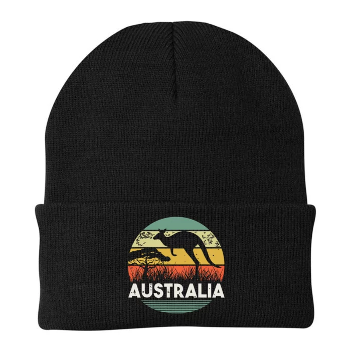 Australia Day Shirts Funny Australian Kangaroo Vintage Knit Cap Winter Beanie