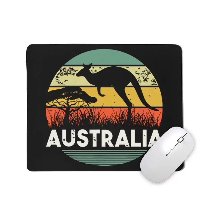 Australia Day Shirts Funny Australian Kangaroo Vintage Mousepad