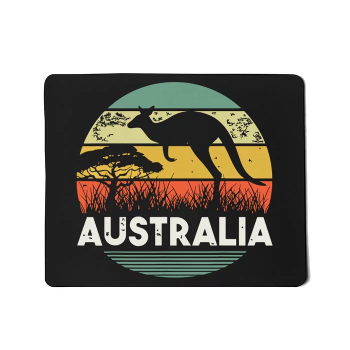 Australia Day Shirts Funny Australian Kangaroo Vintage Mousepad