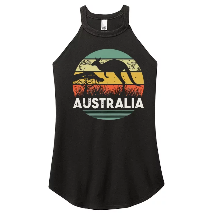 Australia Day Shirts Funny Australian Kangaroo Vintage Women’s Perfect Tri Rocker Tank