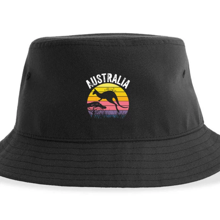 Australia Day Shirts Funny Australian Kangaroo Vintage Sustainable Bucket Hat