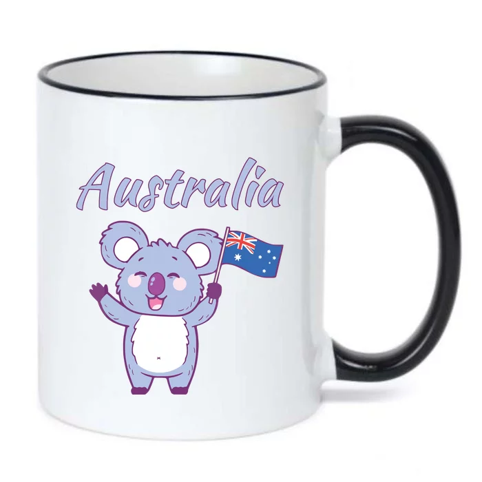 Australia Day Shirts Funny Koala Australian Flag Black Color Changing Mug