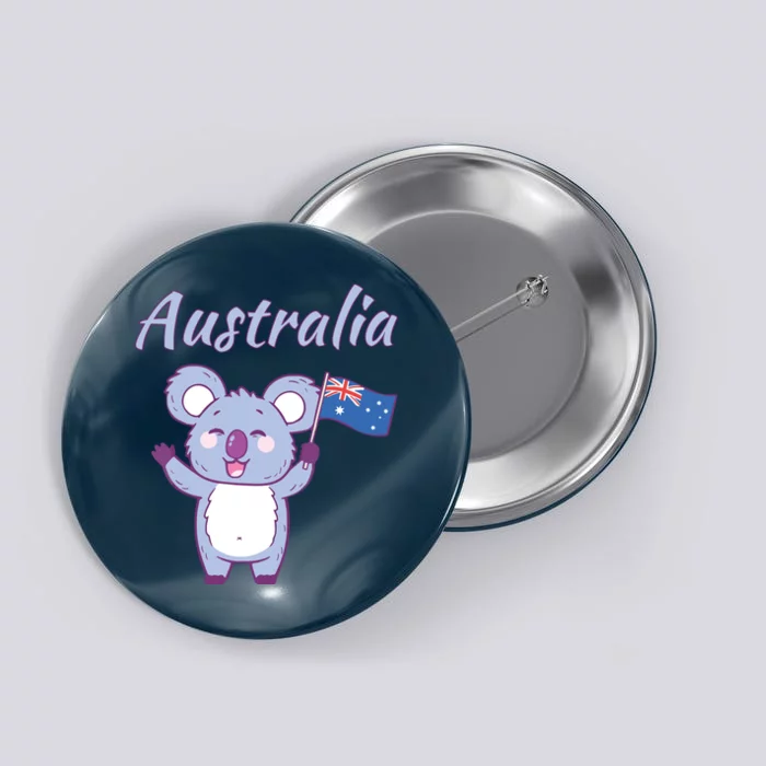 Australia Day Shirts Funny Koala Australian Flag Button