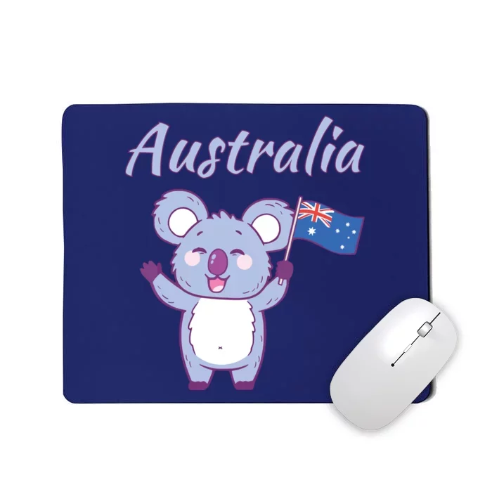 Australia Day Shirts Funny Koala Australian Flag Mousepad