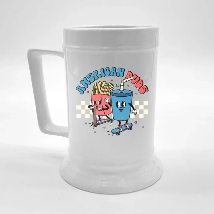 American Dude Snack S Patriotic 4th Of July Gift Front & Back Beer Stein