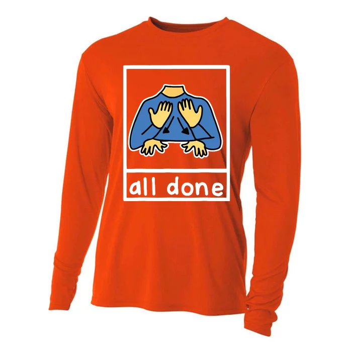 All Done Sign Language Cooling Performance Long Sleeve Crew