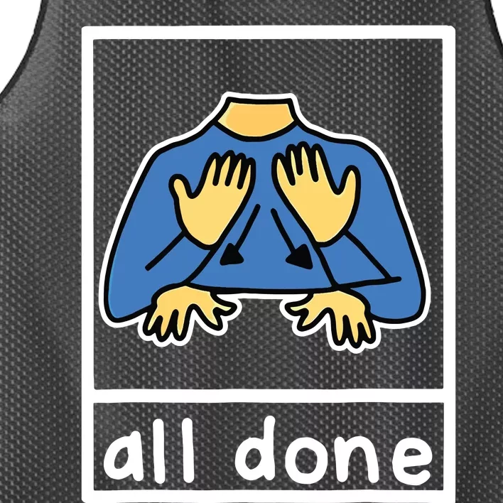 All Done Sign Language Mesh Reversible Basketball Jersey Tank