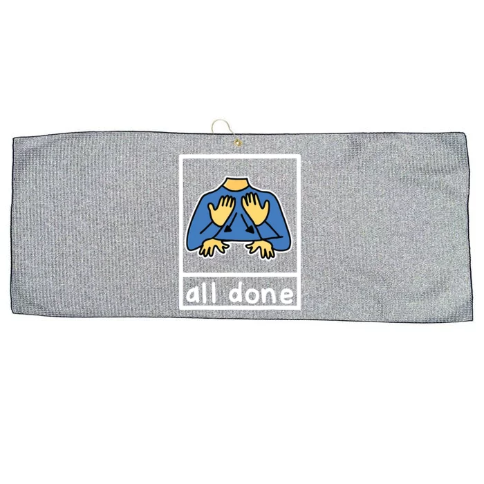 All Done Sign Language Large Microfiber Waffle Golf Towel