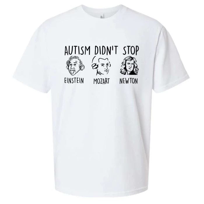 Autism DidnT Stop Einstein Mozart Newton Sueded Cloud Jersey T-Shirt