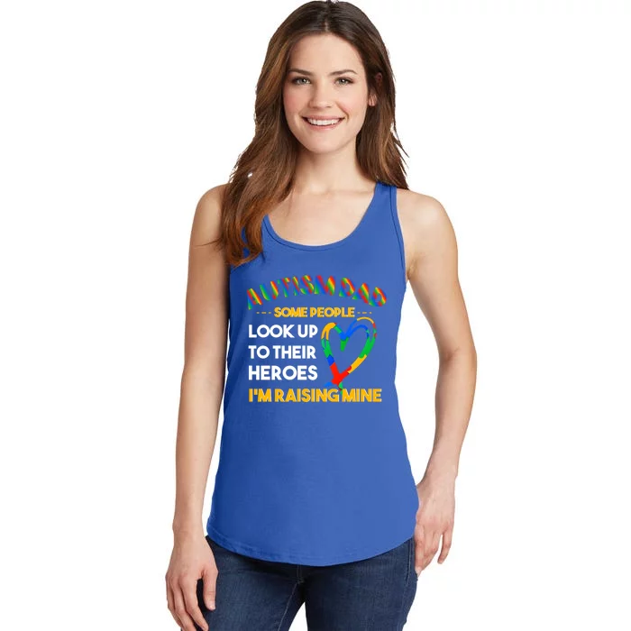 Autism Dad Some People Rising A Hero For Proud Autism Dad Gift Ladies Essential Tank