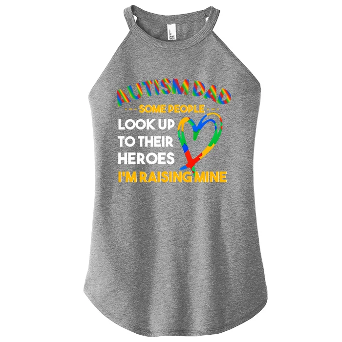 Autism Dad Some People Rising A Hero For Proud Autism Dad Gift Women’s Perfect Tri Rocker Tank