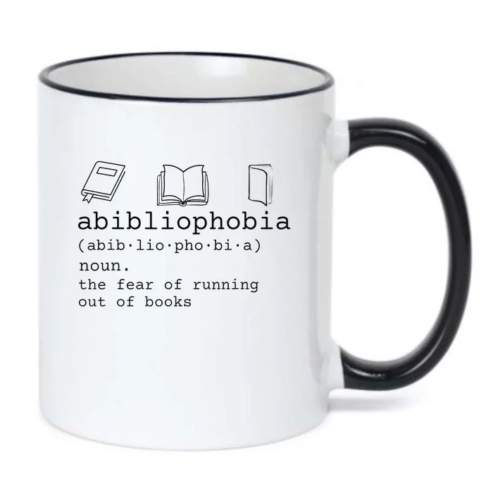 Abibliophobia definition the fear of running out of books Black Color Changing Mug