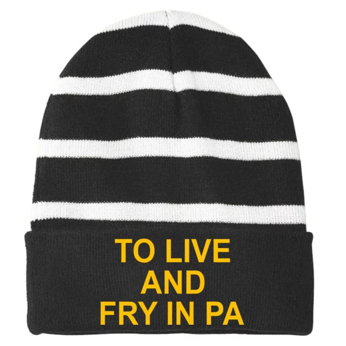 Aaron Donald To Live And Fry In Pa Striped Beanie with Solid Band