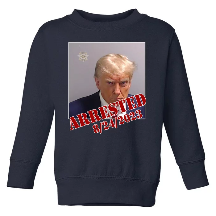 Arrested Donald Trump Mugshot Toddler Sweatshirt