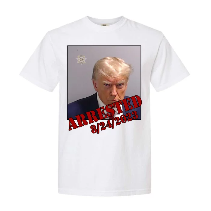 Arrested Donald Trump Mugshot Garment-Dyed Heavyweight T-Shirt