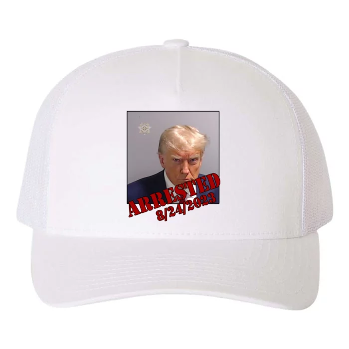 Arrested Donald Trump Mugshot Yupoong Adult 5-Panel Trucker Hat