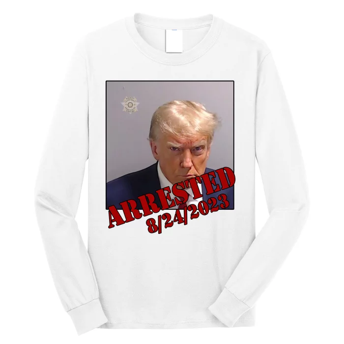 Arrested Donald Trump Mugshot Long Sleeve Shirt