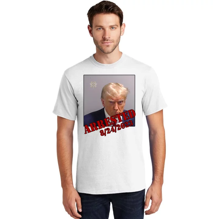 Arrested Donald Trump Mugshot Tall T-Shirt