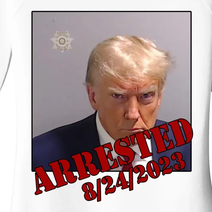 Arrested Donald Trump Mugshot Women's Perfect Tri Tunic Long Sleeve Shirt