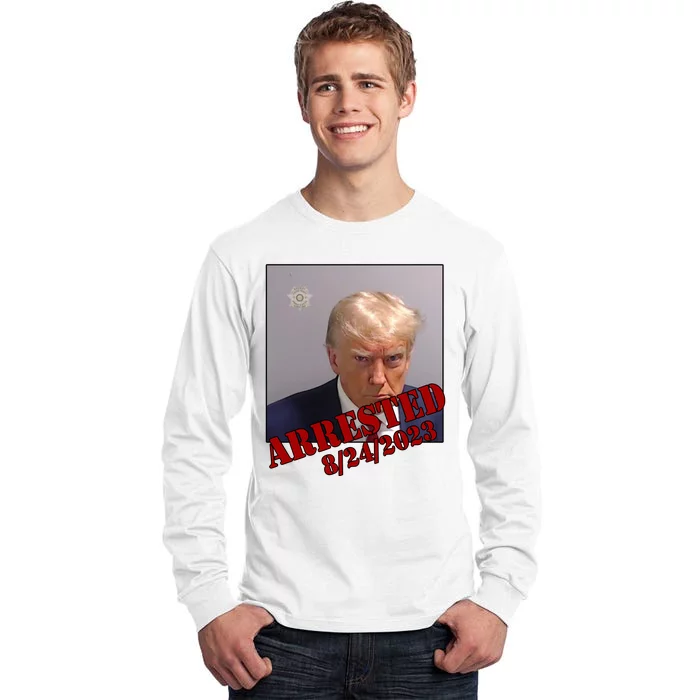 Arrested Donald Trump Mugshot Tall Long Sleeve T-Shirt