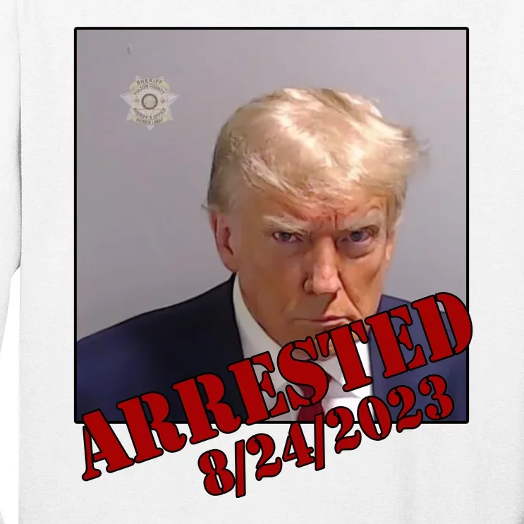 Arrested Donald Trump Mugshot Tall Long Sleeve T-Shirt