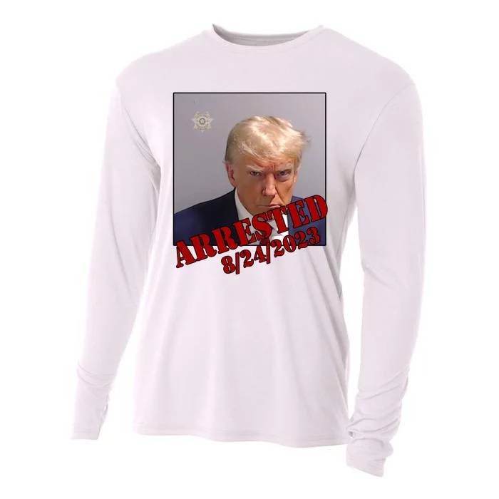 Arrested Donald Trump Mugshot Cooling Performance Long Sleeve Crew