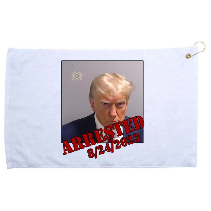 Arrested Donald Trump Mugshot Grommeted Golf Towel