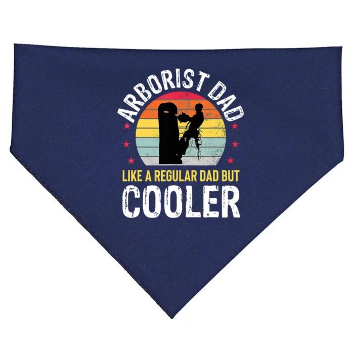 Arborist Dad Tree Climber Funny Arborist Father USA-Made Doggie Bandana