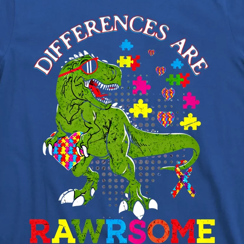 Autism Dinosaur Trex Differences Are Rawrsome Gift T-Shirt