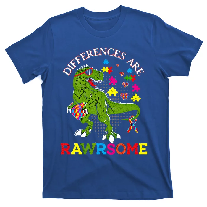 Autism Dinosaur Trex Differences Are Rawrsome Gift T-Shirt