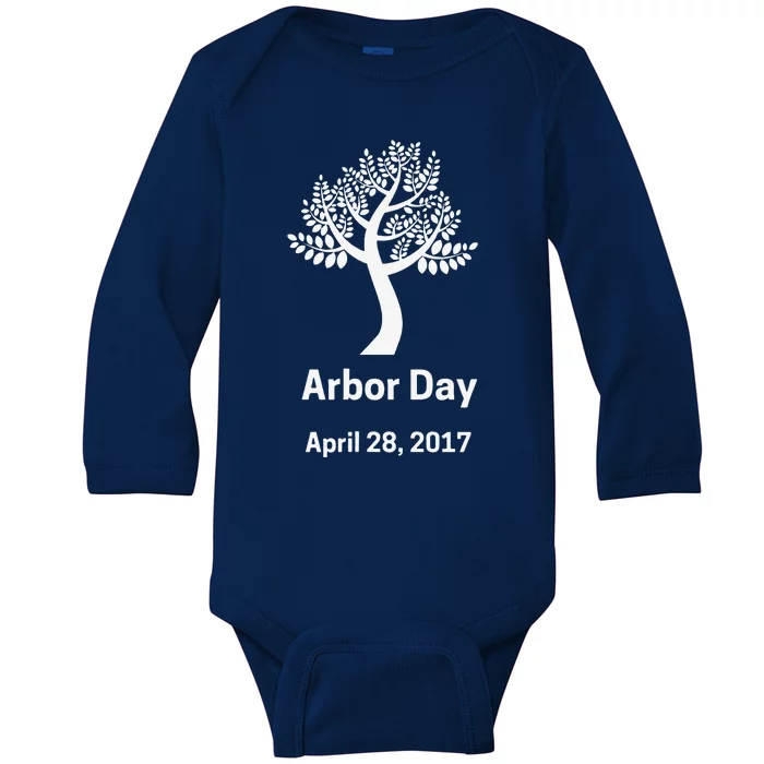 Arbor Day Tree Funny Baby Long Sleeve Bodysuit