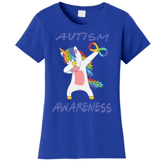 Autism Dabbing Unicorn Infinity Awareness Purple Gift Women's T-Shirt