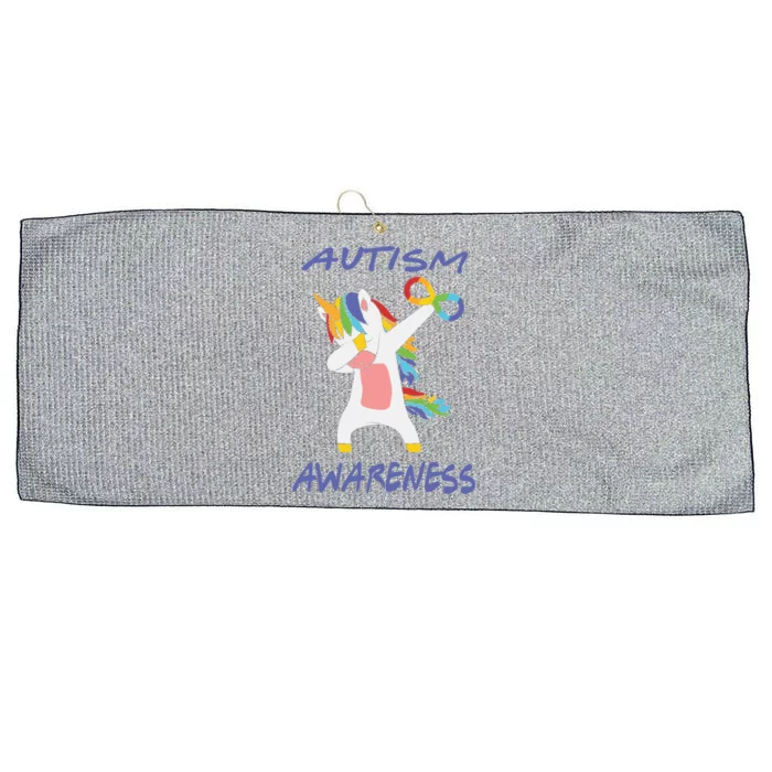 Autism Dabbing Unicorn Infinity Awareness Purple Gift Large Microfiber Waffle Golf Towel