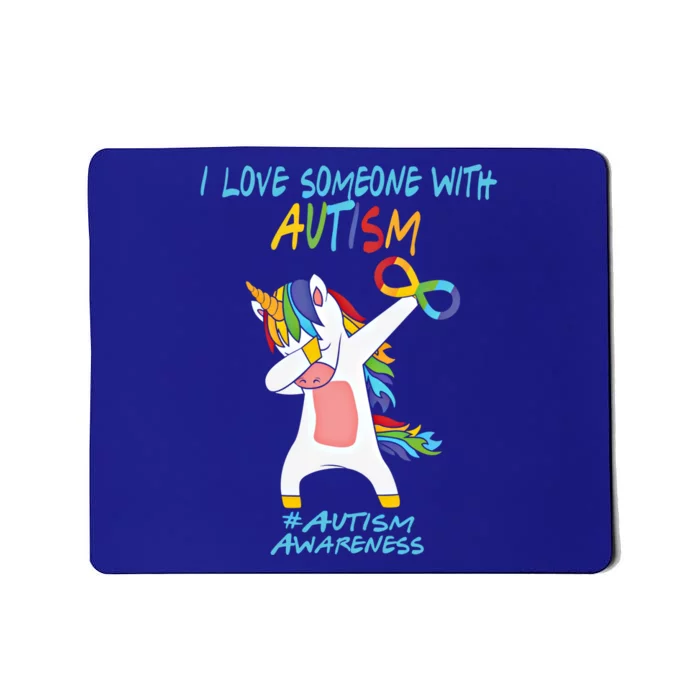 Autism Dabbing Unicorn Infinity I Love Someone With Autism Gift Mousepad