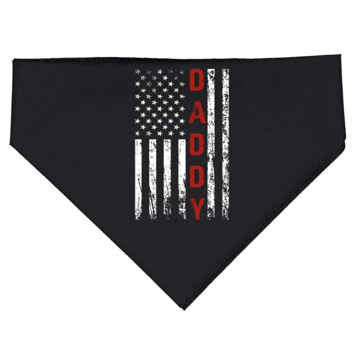 American Daddy USA Flag Dad Gifts USA-Made Doggie Bandana