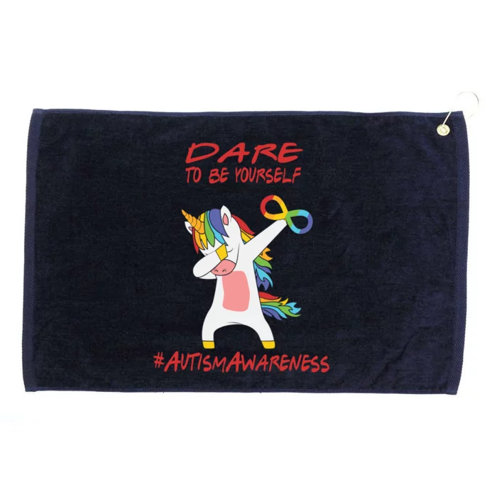 Autism Dabbing Unicorn Infinity Dare To Be Yourself Gift Grommeted Golf Towel