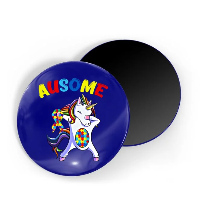 Autism Dabbing Unicorn Ausome Autism Puzzle Awesome Unicorn Great Gift Magnet