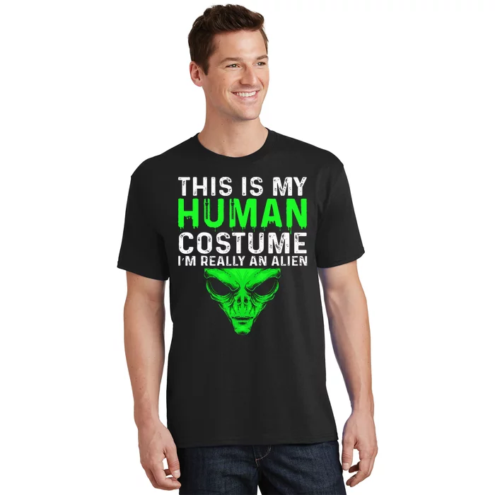 Alien Disguise Unveiling My True Form on Halloween T-Shirt