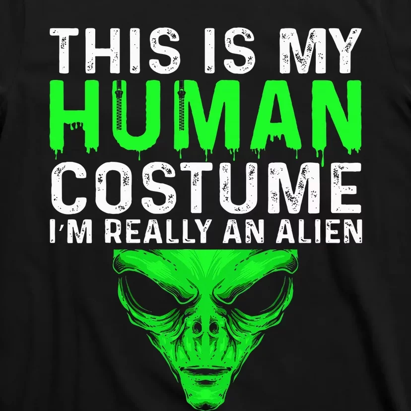 Alien Disguise Unveiling My True Form on Halloween T-Shirt