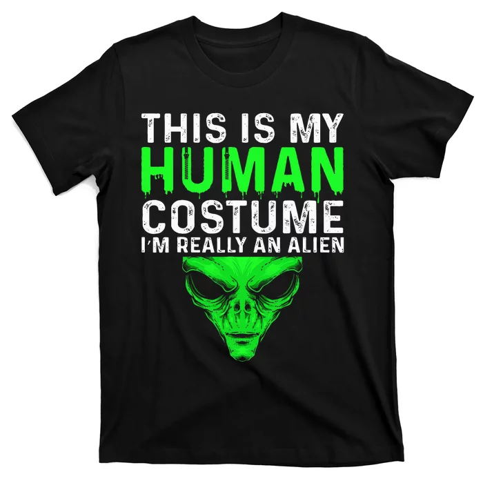 Alien Disguise Unveiling My True Form on Halloween T-Shirt