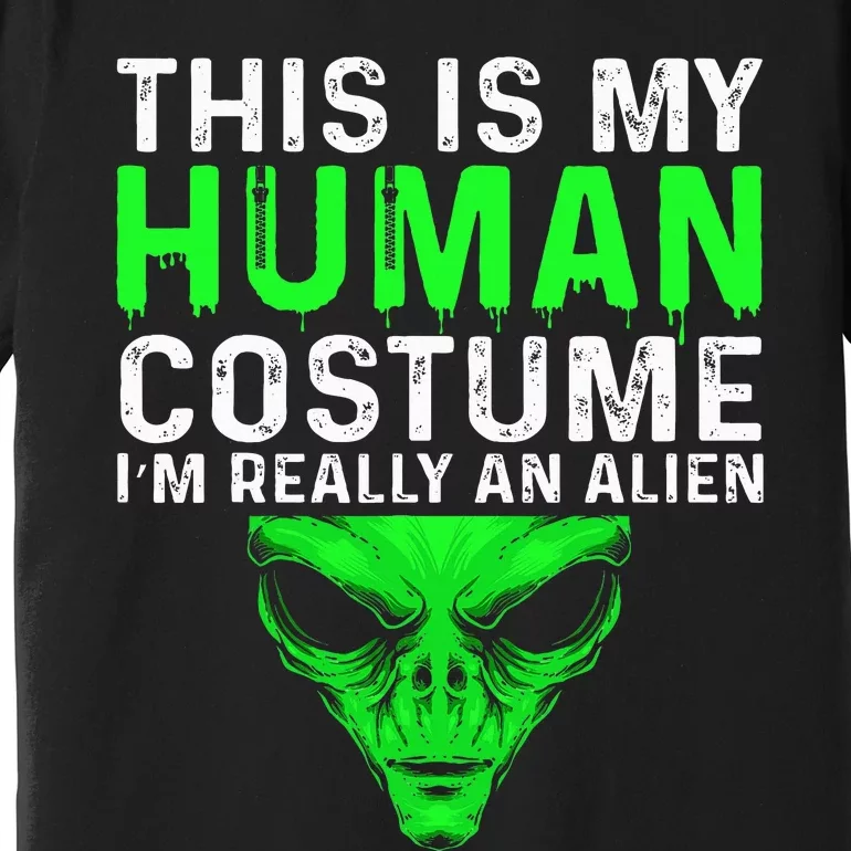 Alien Disguise Unveiling My True Form on Halloween Premium T-Shirt