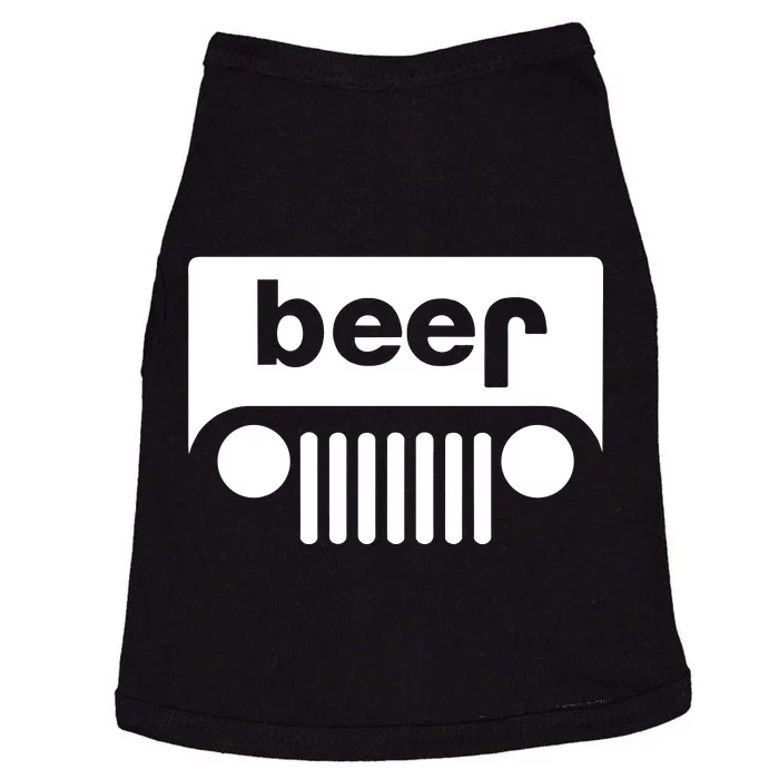 Adult Beer Funny Upside Down Logo Doggie Tank