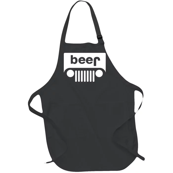 Adult Beer Funny Upside Down Logo Full-Length Apron With Pocket