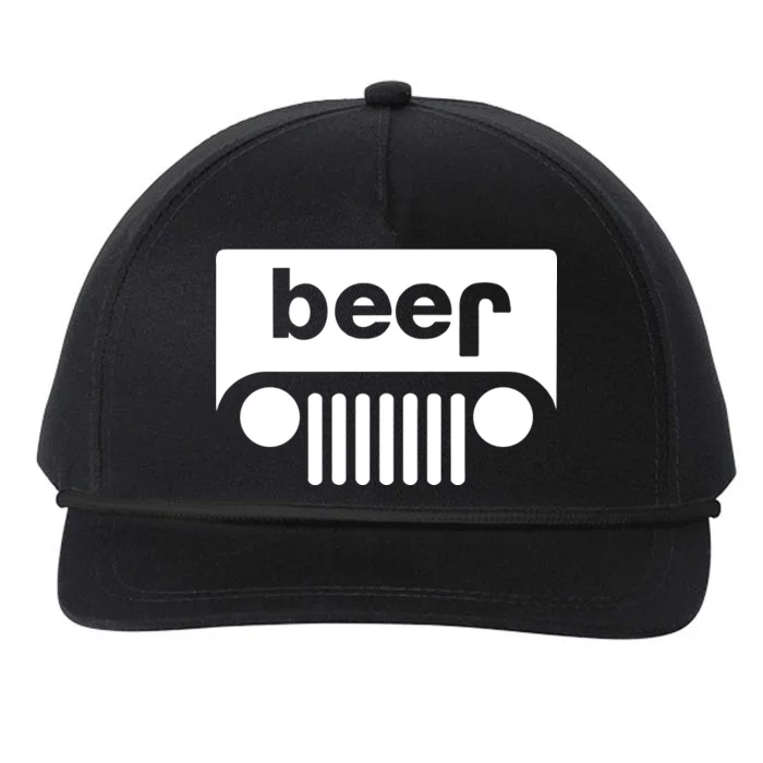 Adult Beer Funny Upside Down Logo Snapback Five-Panel Rope Hat